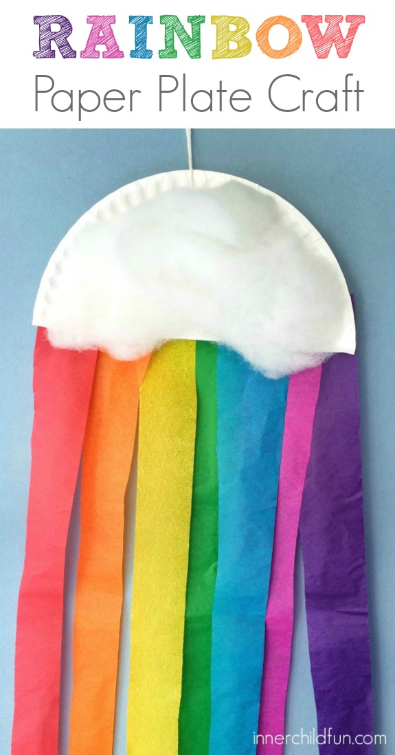 Rainbow Paper Plate Craft for Preschoolers