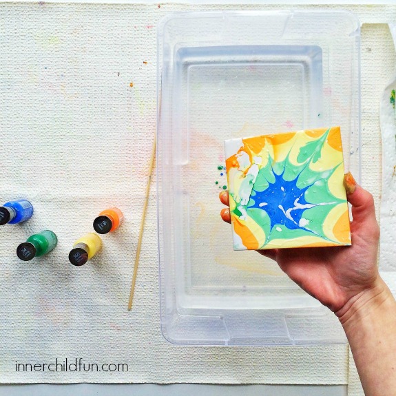 Watercolor Effect Tile Coasters - An Easy DIY With Nail Polish and Ceramic  Tiles - Clumsy Crafter