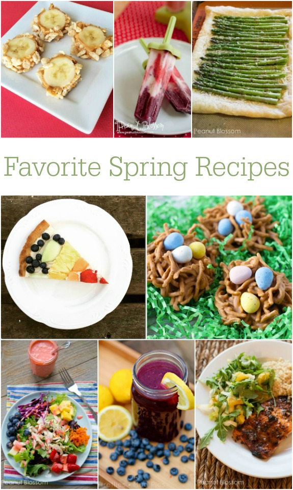 Favorite Spring Recipes -- love this collection of colorful salads, snacks, and treats!