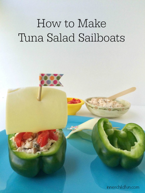 Tuna Salad Snack -- Sailboats!