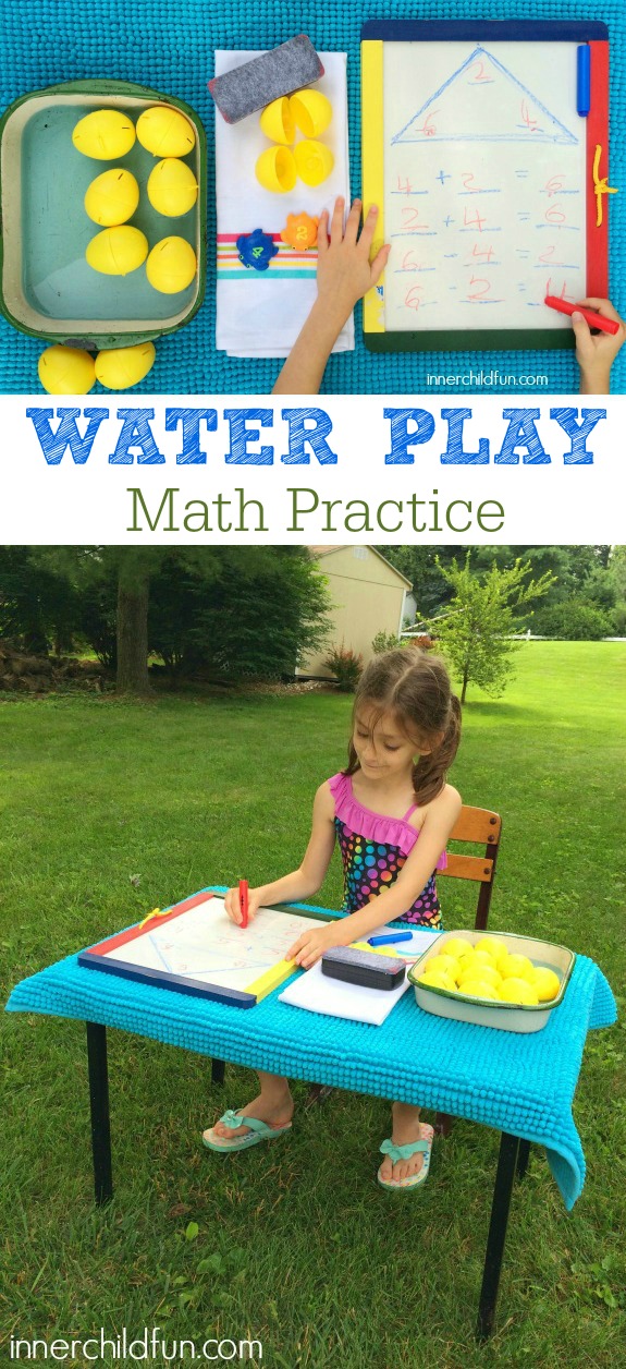 Summer Math Practice with Water Play