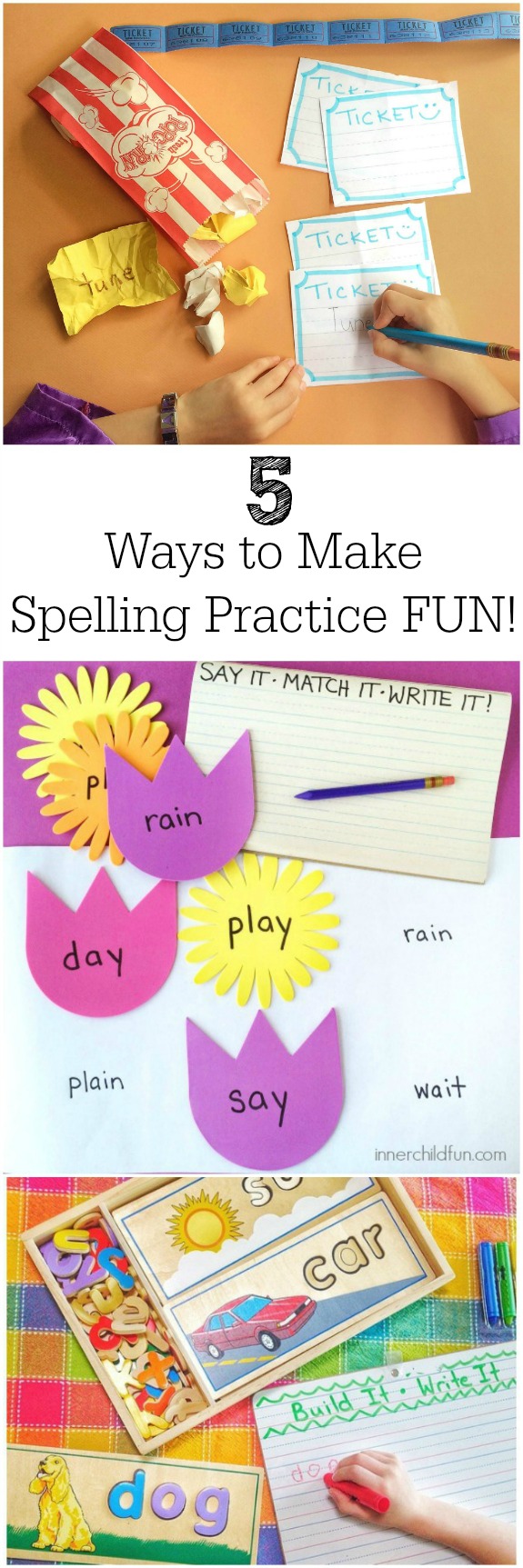 5 Fun Ways to Practice Spelling Words -- love these ideas!