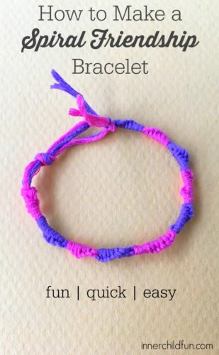 How to Make Spiral Friendship Bracelets - Inner Child Fun