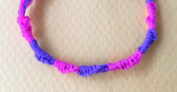 Twisted Bracelet Friendshipbracelet Blue/pink/purple - Etsy