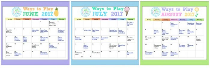 Ways to Play Summer 2017 Calendar