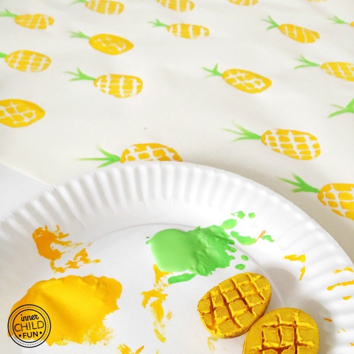 Summer Craft for Kids - Pineapple Stamp