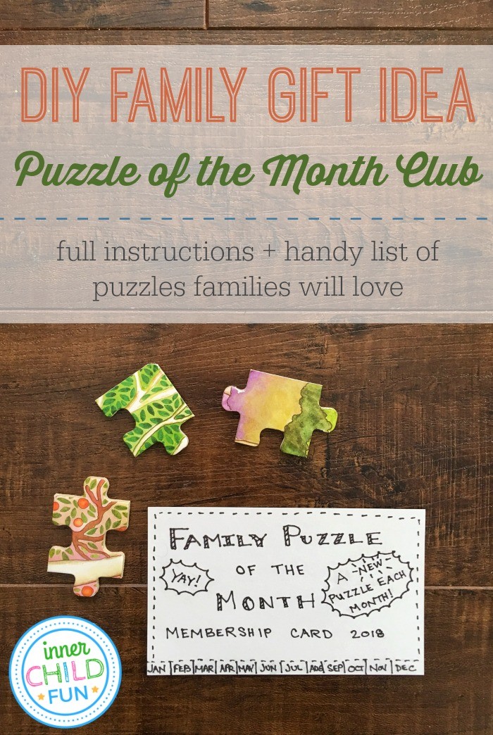 DIY Family Gift Idea - Puzzle of the Month