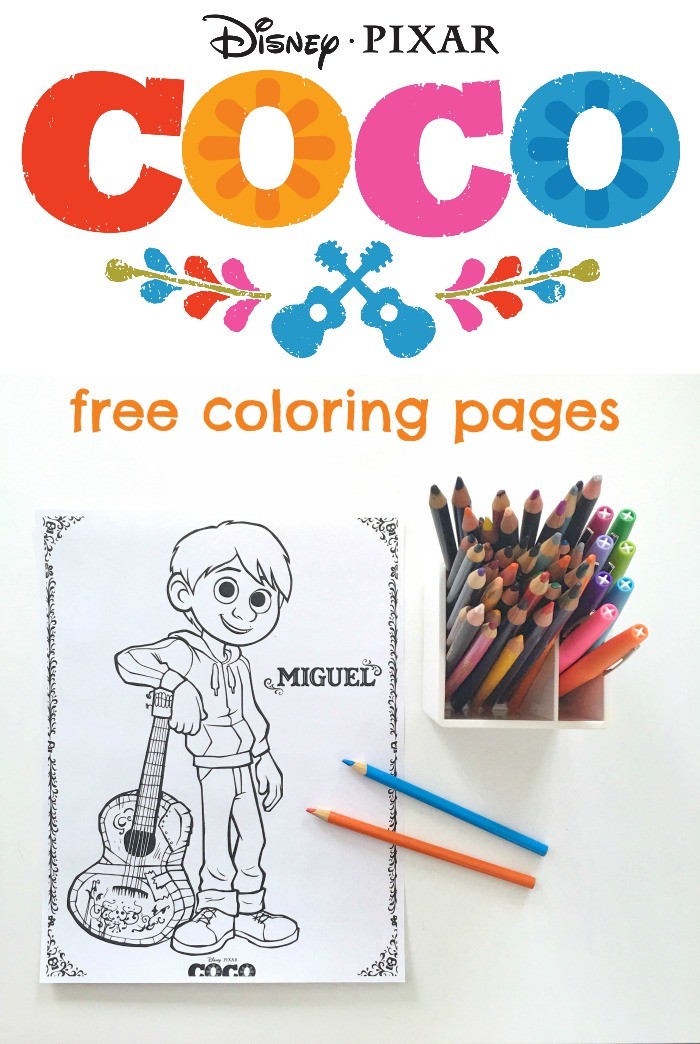 Free Disney Pixar's COCO Coloring Pages