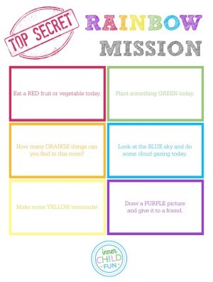 Top Secret Rainbow Mission Activity Cards