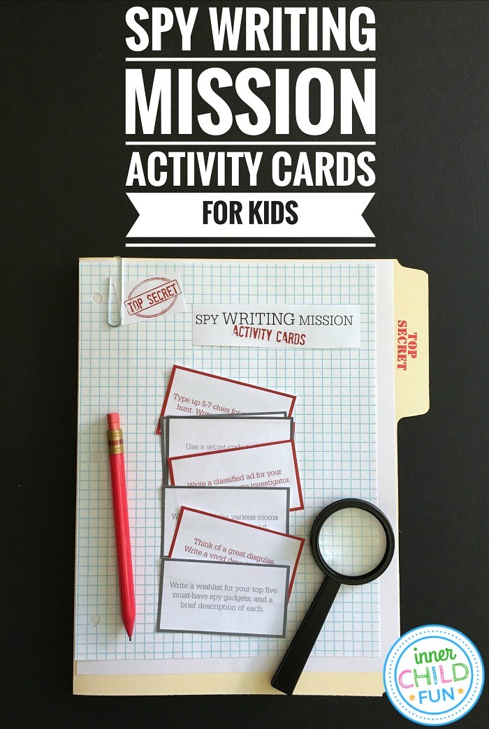 Top Secret Spy Writing Mission Activity Cards Inner Child Fun