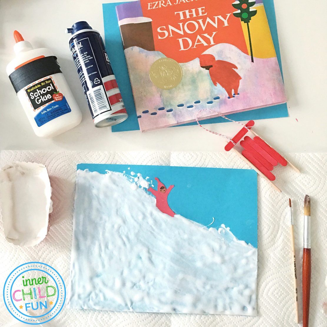 How to Make Snow Paint for Snowy Day Play