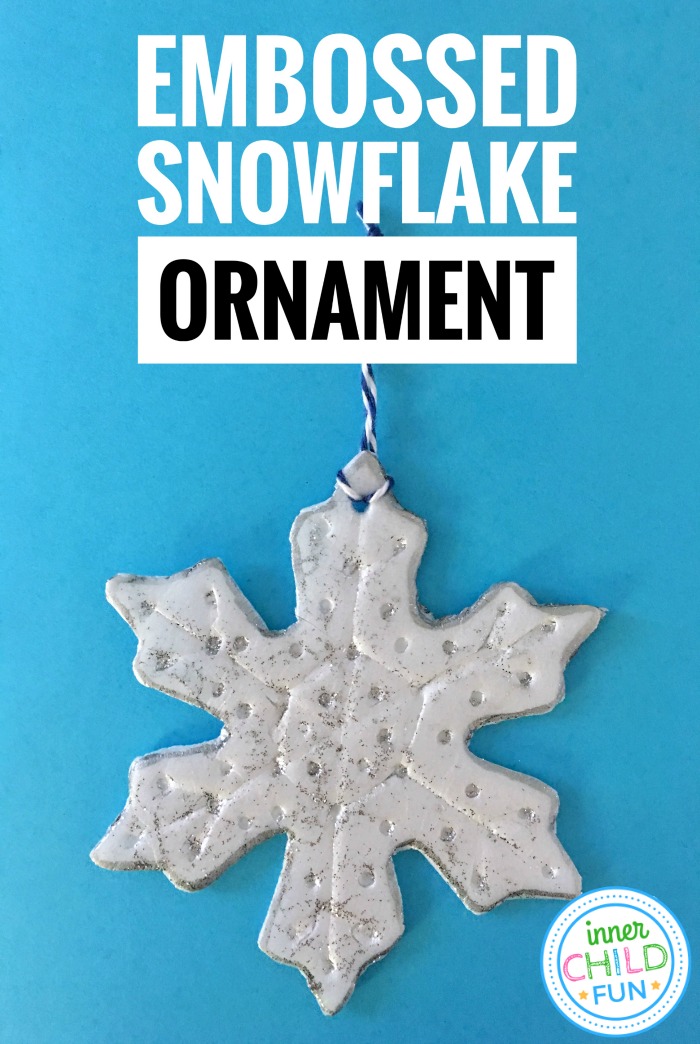 Embossed Snowflake Ornaments Easy Craft for Kids