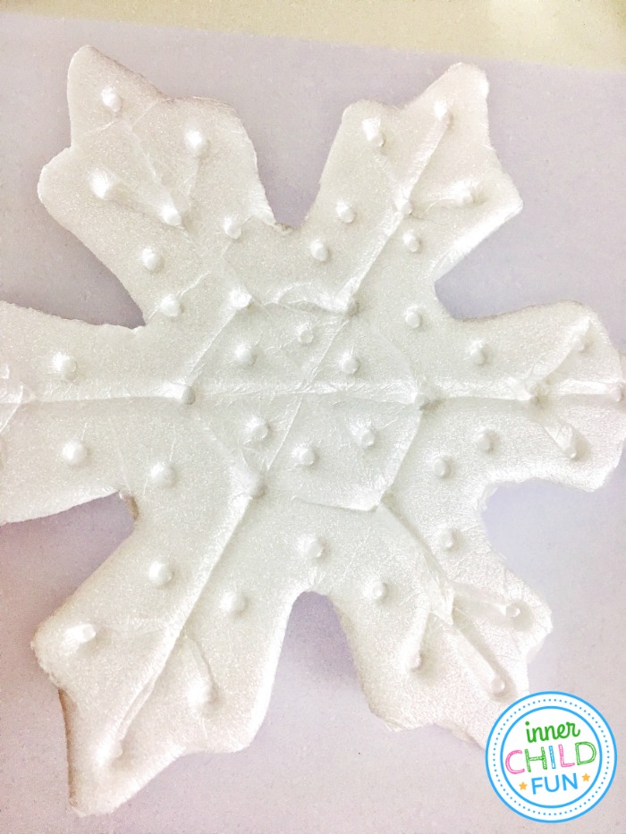 Embossed Snowflake Ornaments Easy Craft for Kids