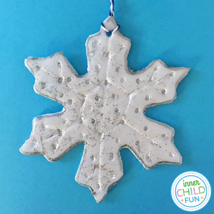 Embossed Snowflake Ornaments Easy Craft for Kids