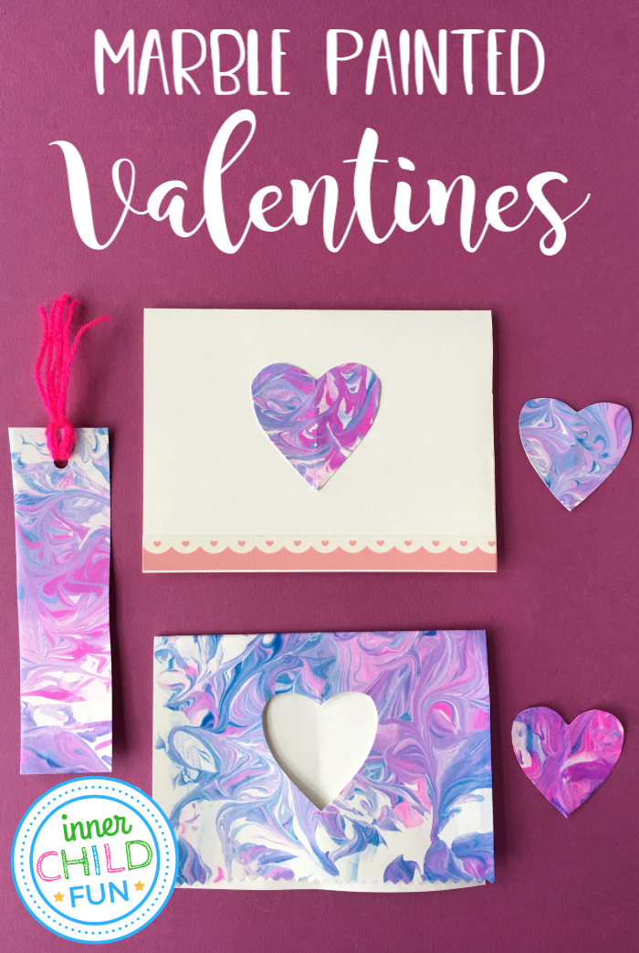 Marble Painted Valentines - Gift Kids Can Make