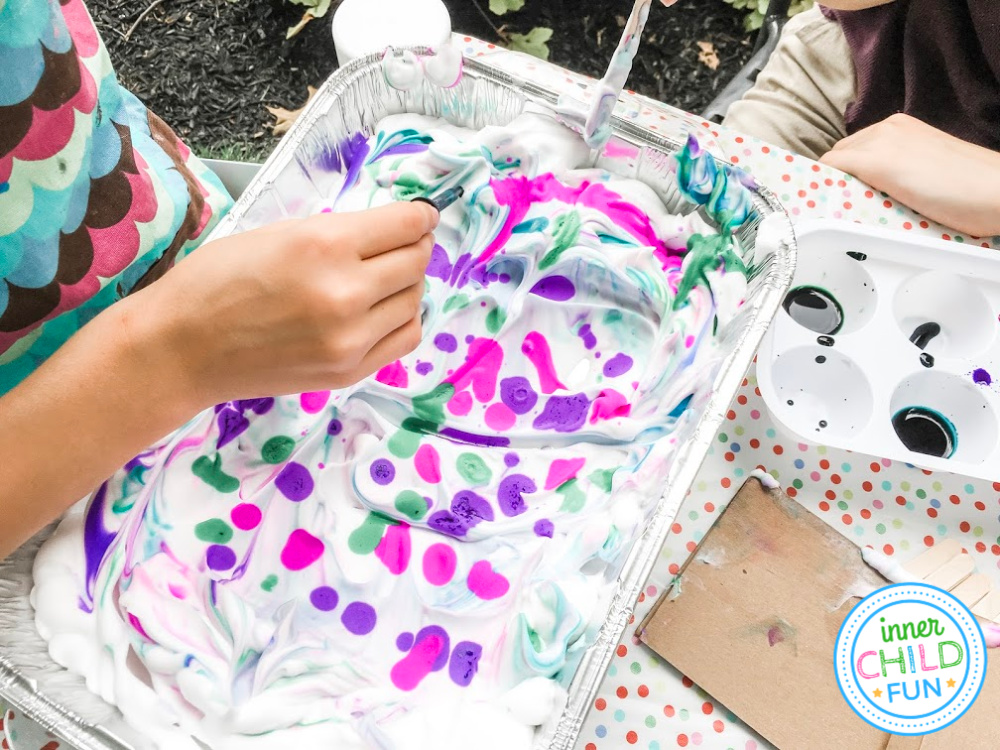 Easy Paper Marbling with The Artful Parent