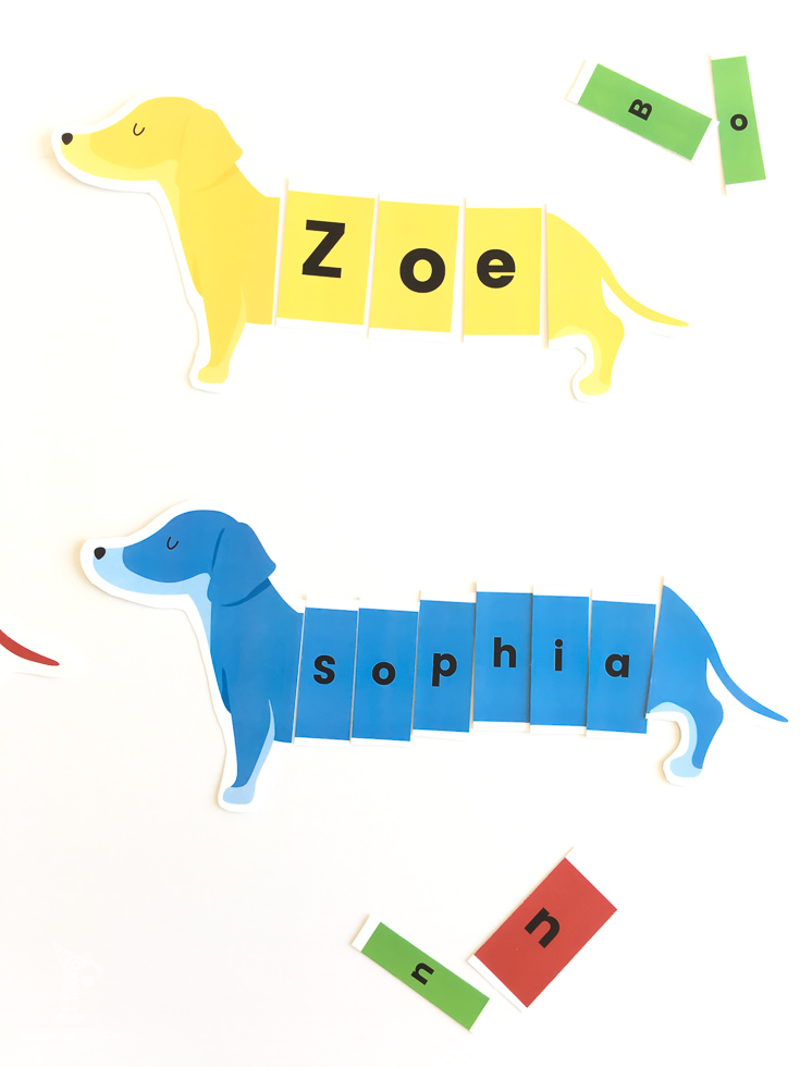 Dog Puzzle Name Activity